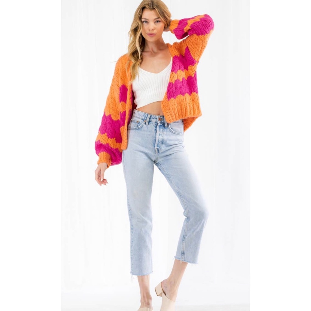 THE VINTAGE SHOP Beautiful knit cardi S M L - Picture 5 of 11